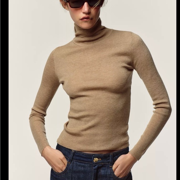 Zara Sweaters - Zara Camel Turtleneck Sweater